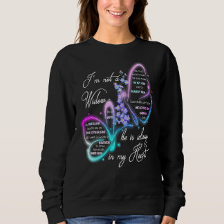 Sweatshirt Je ne suis pas une veuve, il est toujours dans mon