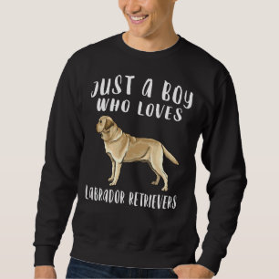 Sweatshirt Je Ne Suis Qu'Un Garçon Qui Aime Le Retriever Jaun