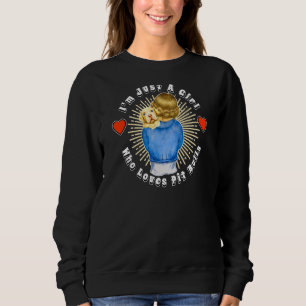 Sweatshirt Je ne suis qu'une fille qui aime le chien chiot