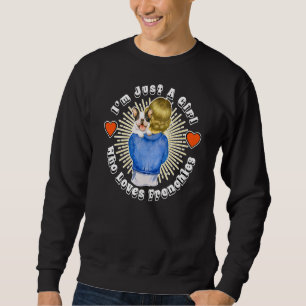 Sweatshirt Je ne suis qu'une fille qui aime le français Bulld