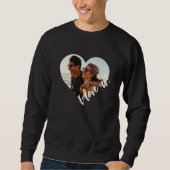Sweatshirt Je nous aime Script Heart Photo Black (Devant)