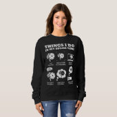 Sweatshirt Je Pickleball Ce Que Je Fais Dans Mon Paddleball D (Devant entier)