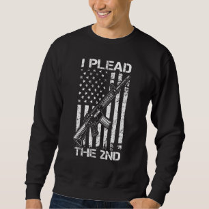 Sweatshirt Je plaide le 2ème amendement AR15 drapeau USA Pro