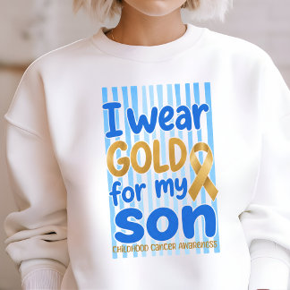 Sweatshirt Je Porte de l'Or pour Mon Fils Sensibilisation au