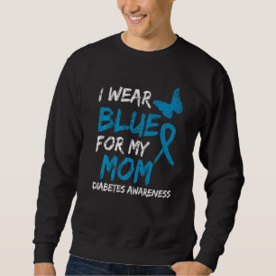 Sweatshirt Je Porte Du Bleu Pour Ma Mère Le Ruban Sensibilisa