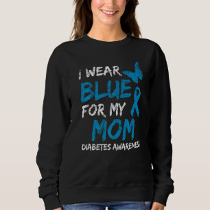 Sweatshirt Je Porte Du Bleu Pour Ma Mère Le Ruban Sensibilisa