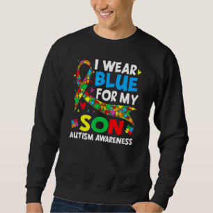 Sweatshirt Je Porte Du Bleu Pour Mon Fils Cool Sensibilisatio