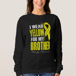 Sweatshirt Je porte du jaune pour mon frère Sensibilisation à