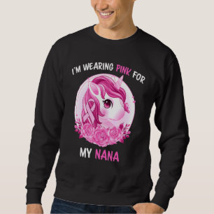 Sweatshirt Je Porte Du Rose Pour Mes Enfants Nana Unicorn