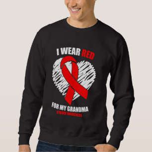 Sweatshirt Je Porte Du Rouge Pour Le Ruban De Sensibilisation