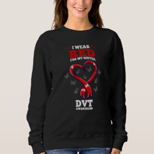 Sweatshirt Je Porte Du Rouge Pour Ma Soeur Dvt Sensibilisatio