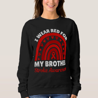 Sweatshirt Je Porte Du Rouge Pour Mon Frère Mois De Sensibili