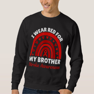 Sweatshirt Je Porte Du Rouge Pour Mon Frère Mois De Sensibili