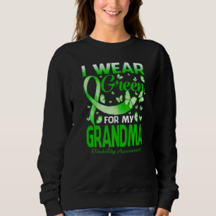 Sweatshirt Je porte du vert pour ma grand-mère Sensibilisatio