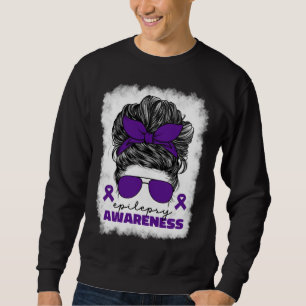 Sweatshirt Je porte du violet pour la journée du mois de sens