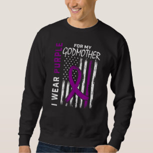 Sweatshirt Je Porte Du Violet Pour Ma Godmère Sensibilisation