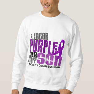 Sweatshirt Je porte le pourpre pour ma maladie de Crohn du