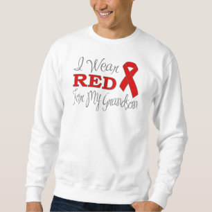 Sweatshirt Je porte le rouge pour mon petit-fils (le ruban