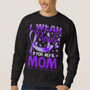 Sweatshirt Je Porte Le Violet Pour Ma Mère Sensibilisation À