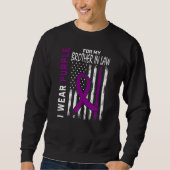 Sweatshirt Je Porte Le Violet Pour Mon Frère En Droit Épileps (Devant)