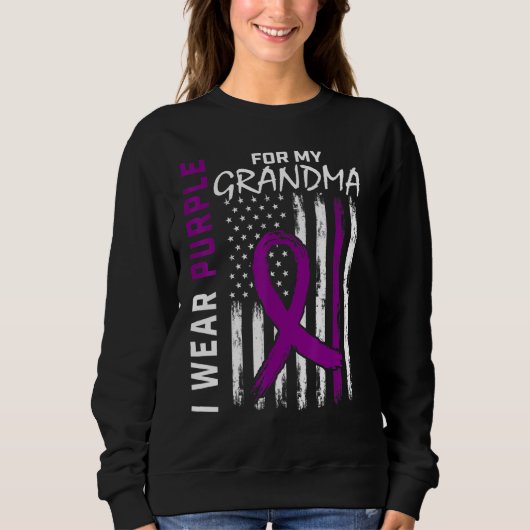 Sweatshirt Je Porte Le Violet Pour Mon Grand-Mère Epilepsie S (Devant)