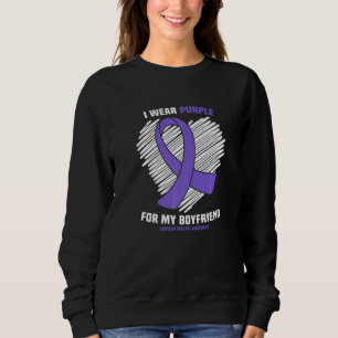 Sweatshirt Je Porte Le Violet Pour Mon Petit Ami Violence Dom