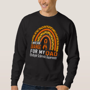 Sweatshirt Je Porte Orange Pour Mon Papa Sclérose En Plaques