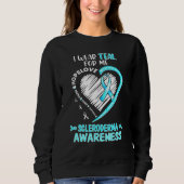 Sweatshirt Je Porte Turquoise Pour Moi Scleroderma Sensibilis (Devant)