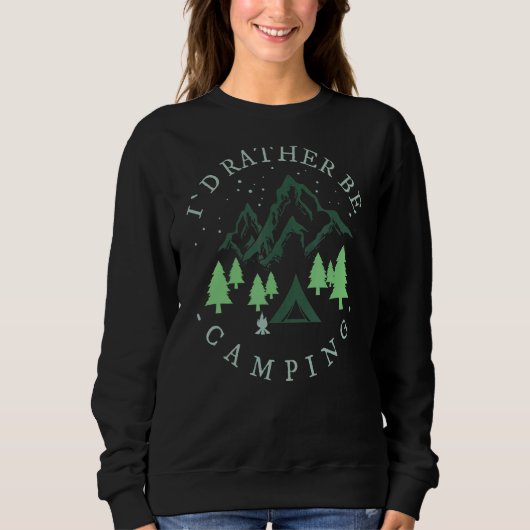 Sweatshirt Je préfère être Camping Camping (Devant)