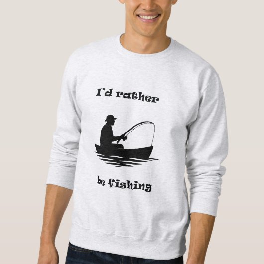 Sweatshirt Je Préférerais Pêcher (Devant)