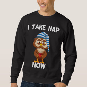 Sweatshirt Je prends Nap Now Time mignon drôle Fatigué Sleepy