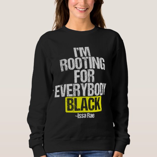 Sweatshirt JE RACINE POUR TOUT LE MONDE BLACK BLM Power (Devant)