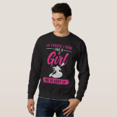 Sweatshirt Je Range Comme Une Fille Kajak (Devant entier)