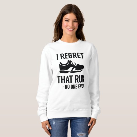 Sweatshirt Je regrette cette course (Devant entier)