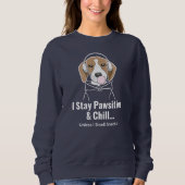 Sweatshirt Je reste pécheresse et frais drôle Beagle chien (Devant)
