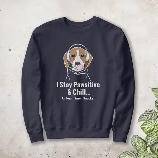 Sweatshirt Je reste pécheresse et frais drôle Beagle chien