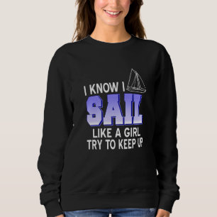 Sweatshirt Je Sais Que Je Vois Comme Une Fille Essaie De Rest