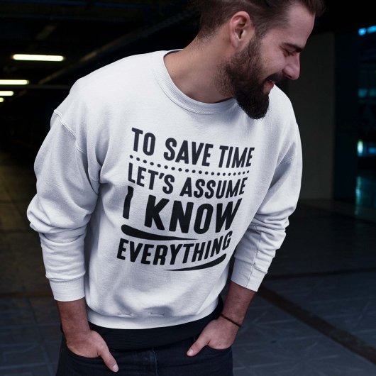 Sweatshirt Je sais tout