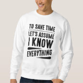 Sweatshirt Je sais tout (Devant)