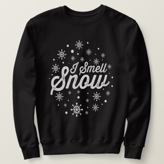 Sweatshirt Je Sens La Neige Drôle Vacances Les Flèches de nei (Design devant)