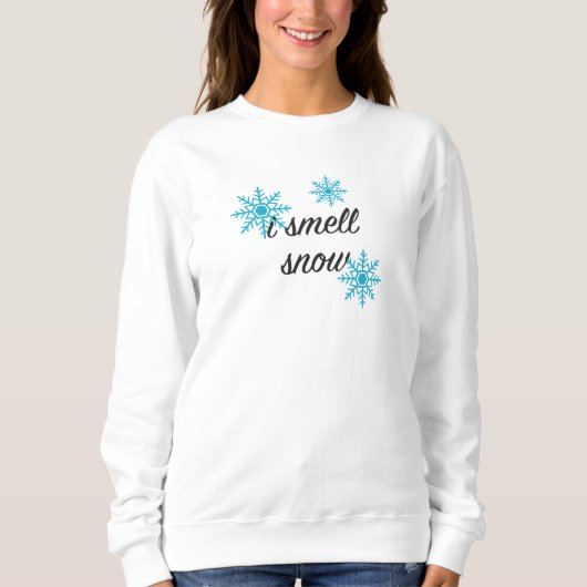 Sweatshirt Je Sens La Neige Fluge Hiver (Devant)