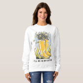 Sweatshirt Je serai dans mon bureau Garden Wellington Boots (Devant entier)