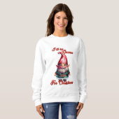 Sweatshirt Je serai Gnome pour Noël (Devant entier)