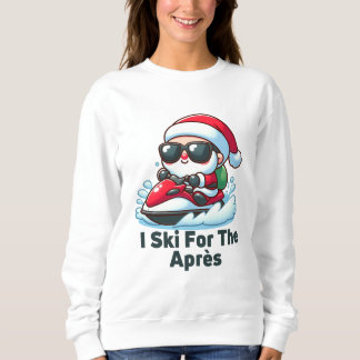 Sweatshirt Je Skie Pour L'Après - Drôle Père Noël Skiing T-Sh