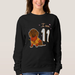Sweatshirt Je Suis 11 Anniversaire Mignonne Dachshund Fan Chi