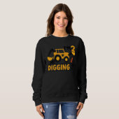 Sweatshirt Je suis 2 et je creuse ça excavatrice de construct (Devant entier)
