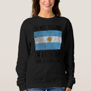 Sweatshirt Je suis Argentine Drapeau Argentine Racines Argent