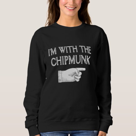 Sweatshirt Je Suis Avec Chipmunk Funny Matching Halloween Cos (Devant)