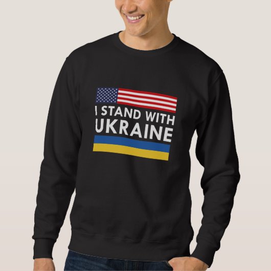 Sweatshirt Je Suis Avec Ukraine USA (Devant)