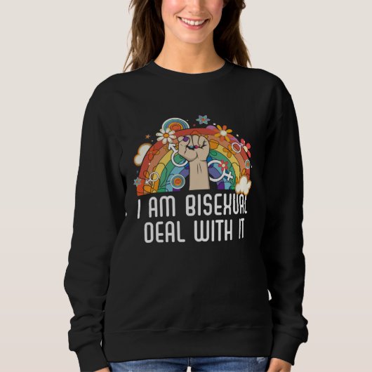 Sweatshirt Je suis bisexuel, acceptez-le Fierté bisexuelle Bi (Devant)